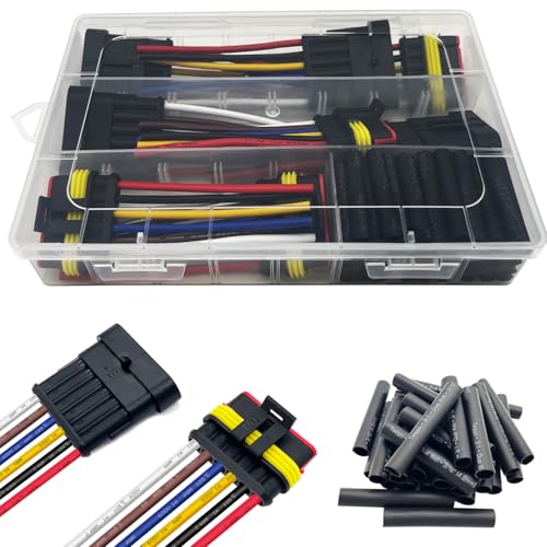 14 AWG 6 Wire Connector 6 Pin Automotive Electrical Waterproof Connectors - size: 6pin/4set