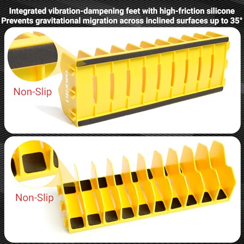Plier Organizer, Plier Rack, Plier Holder and Cutter Organizer with Non-Slip Rubber Base, Tool BoxOrganizer, PlierOrganizer for Tool Box Drawer, 20 slots, ToolStorage, PlierRack (2 PC-Yellow) - size: 2 PC-Yellow