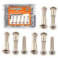 M6 x 1" Hex Drive Socket Cap Bolts Screws Kit,ALLOYPRO 30-Sets Binding Post Screws Socket Cover Connecting Bolt Fixing Post Screw for Furniture Chair Crib Table Cabinets,M6x25mm - color: Silver, size: Silver-M6*25mm-30sets