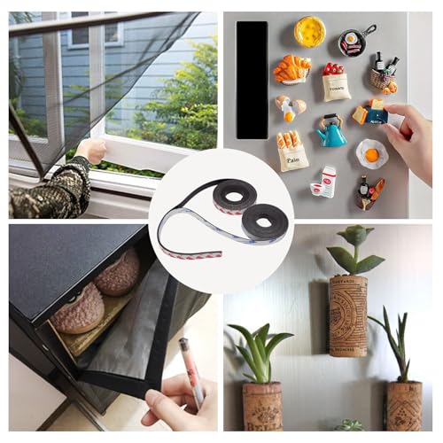 2 Pack, A+B Paired Magnetic Tape 10ftx1in, AB Pairing Magnet Strips with Adhesive Backing, Match to Use for DIY Closure Craftings - style: 1" x 10ft, 2 Rolls