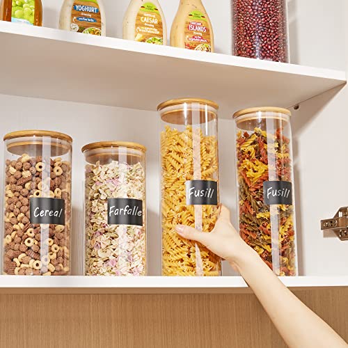 Vtopmart 70oz Glass Food Storage Jars with Airtight Bamboo Lids, 3 Pack - size: 3 Pack (70 oz)