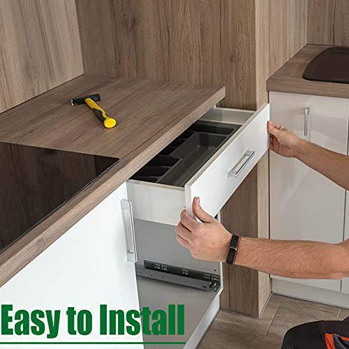 OCG Under Mount Drawer Slides 12 inch (1 Pair), Full Extension Soft Close Undermount Drawer Slides, Come with Mounting Screws and Brackets - size: 12 Inch