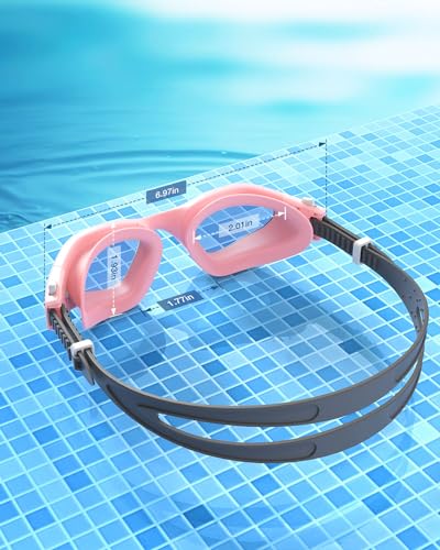 ZIONOR Swim Goggles, G1 SE Swimming Goggles Anti-Fog for Adult Men Women - color: A4-clear Lens Pink Frame