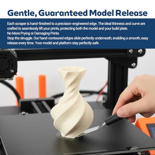 2pcs 3D Print Scraper, Metal 3D Print Removal Tool Black