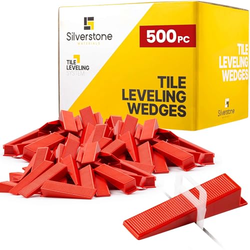500 Pcs Wedges for Tile Leveling System - Saves You Time for Perfect Precise Installation of Ceramic Tiles - Get Professional Results for Your Shower, Bathroom, Backsplash - size: 500 Wedges