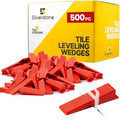 500 Pcs Wedges for Tile Leveling System - Saves You Time for Perfect Precise Installation of Ceramic Tiles - Get Professional Results for Your Shower, Bathroom, Backsplash - size: 500 Wedges