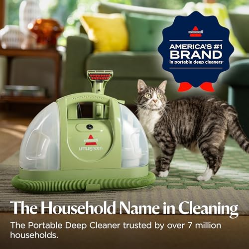 BISSELL Little Green Multi-Purpose Portable Carpet Cleaner, 1400B - color: Green, style: Little Green