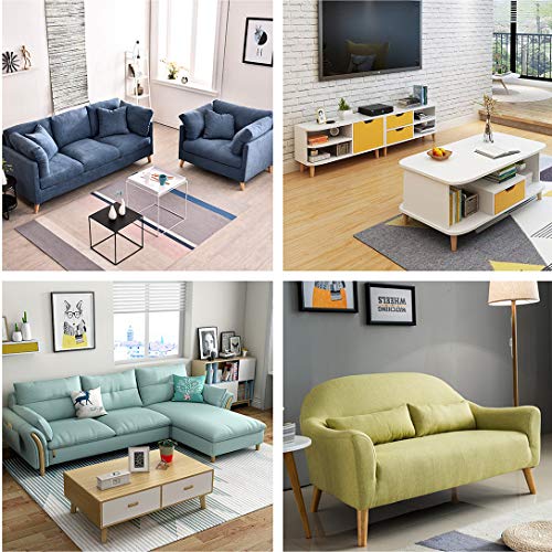 Solid Wood Replacement Furniture Sofa Couch Leg 10 inch Heavy Duty Set of 4 | Slant Wooden legs for Couch Sofa Chair Ottoman Loveseat Coffee Table Cabinet Furniture Replacement - color: Slant- Set of 4, size: 10"