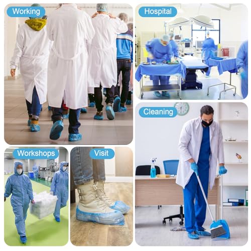 Shoe Covers Disposable, 1000 Pieces (500 Pairs), Non-Slip, Waterproof