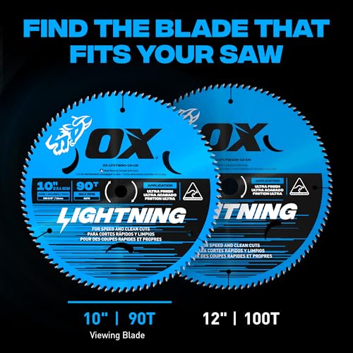OX Pro 10 in 90-Tooth Carbide Circular Saw Blade for Wood