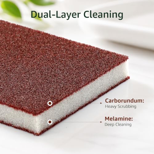 10 Pack Magic Carborundum Sponge Pads Heavy Duty Rust Scrubber for Cookware - size: 10pcs