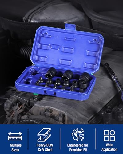 WORKPRO 17-Piece Female E-Torx Socket Set, E4-E24, CR-V Steel