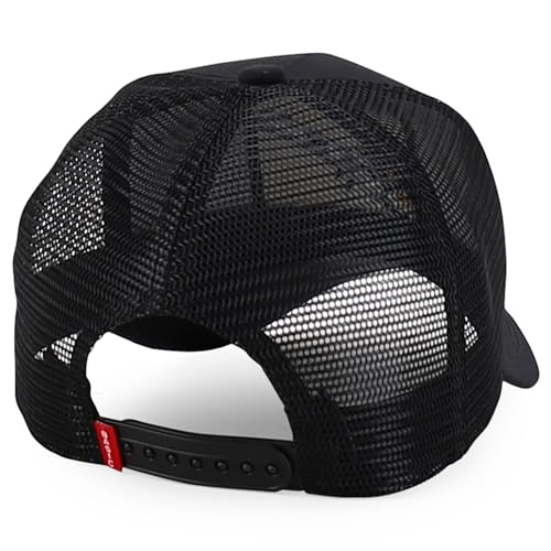 Trendy Apparel Shop 5 Panel Structured Tool Theamed Design Trucker Cap - color: Chainsaw Black