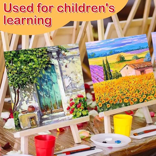 ESRICH Small Canvases for Painting 6x6 inch, 12 Pack Canvas Boards Cotton Painting Canvas Primed Acid Free Mini Blank Canvas Panels for Oil Paint,Watercolor,Acrylic Paint,Gouache&Tempera., White - size: 6x6in 12pack