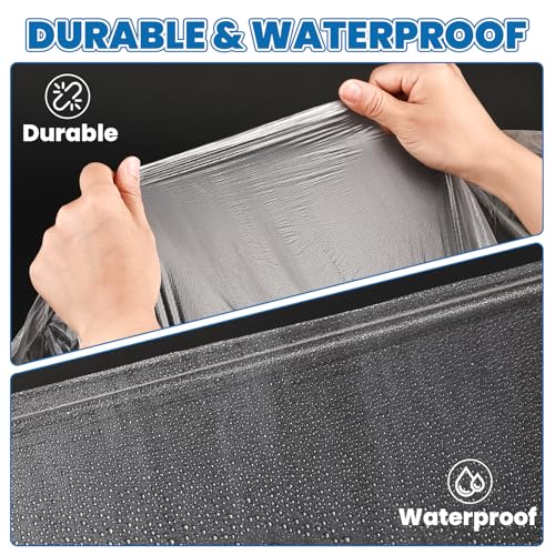 8 Pack Plastic Drop Cloth, 9 x 12 Feet Plastic Sheeting - color: 8p