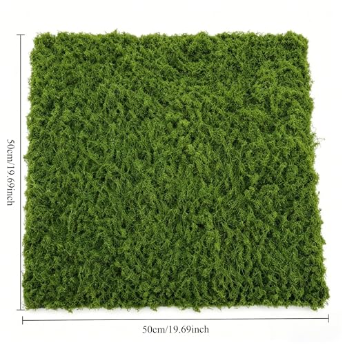 Artificial Moss Sheet 50x50cm for Fairy Garden, Crafts & Plant Decor - size: 50x50cmx1pc