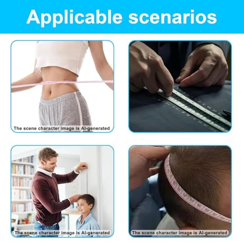4 Pack Tape Measure Retractable Measuring for Body Fabric Sewing Tailor Cloth Knitting Craft Measurements, 60-Inch Soft Measuring Tape Double Scales Rulers for Body Weight