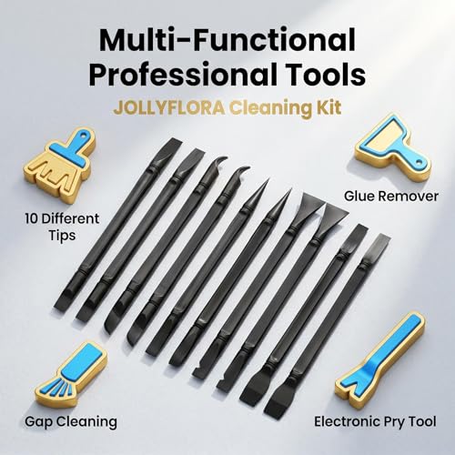 10Pcs Plastic Scraper Tools with Storage Case, Green - color: Green