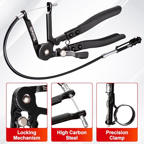 Toolwiz Hose Clamp Pliers Set, 2 Pcs 27" Flexible Hose Clamp Plier - size: 2 pcs Hose Clamp Pliers Set