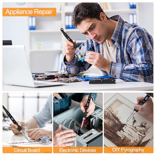 Soldering Iron Kit 80W LED Soldering Gun Adjustable Temp 356-968℉