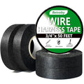 5 Rolls High Temp Wire Harness Tape (250FT Total) – OEM-Grade Automotive Cloth Fabric Tape for Engine Wiring Loom, Electrical Cable Protection & Noise Damping - 3/4 in x 50 ft - style: 5-pack