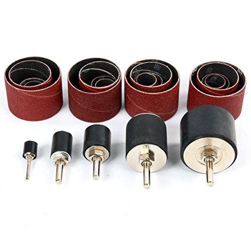 8milelake 25pcs Drill Press Sanding Drum Kit Sanding Round Drum Set