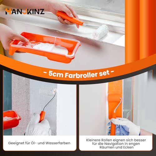 2 Inch Small Paint Roller Kit, Pack of 19 - size: 2 Inch Kit, 19 Pack