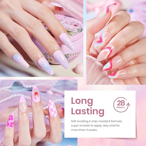 Beetles Gel Nail Polish Set With Base & Matte Top Coat Pastel Gel Polish - color: Awakening Alice