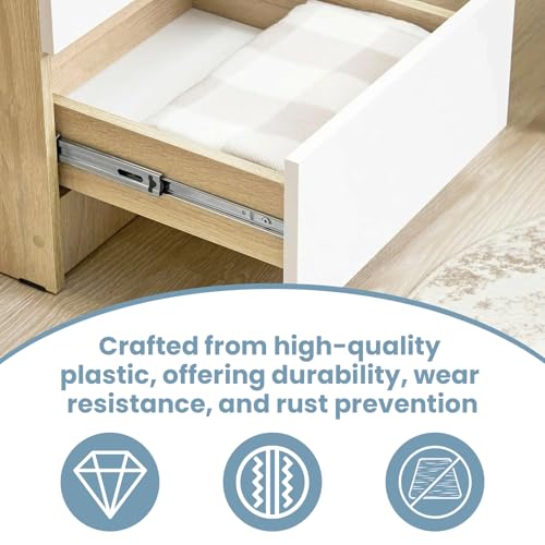 Kitchen Drawer Rail Bracket for Prime-Line R 7265 Rear Drawer Track Back Plate, Nylon Drawer Side Track Brackets, White -1 Pair