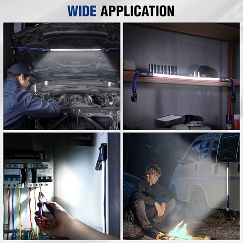 WORKPRO Rechargeable Underhood Work Light, 25" Foldable Magnetic Light Bar