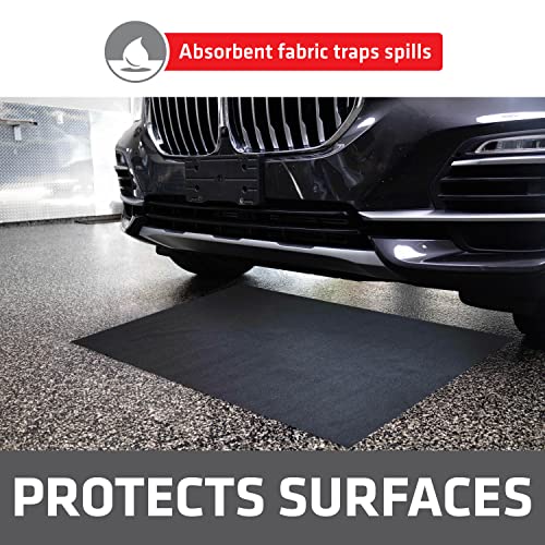 Drymate XL Oil Spill Mat (36" x 59") (12-Pack), Premium Absorbent Oil Pad, Reusable, Washable, Durable, Waterproof Backing Contains Liquids, Protects Garage Floor Surface (USA Made) - size: 36" x 59" (12-Pack)
