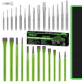 SWANLAKE 28-piece Punch and Chisel Set, Including Pin Punches, Taper Punch, Cold Chisels, Center Punches - size: 28PCS
