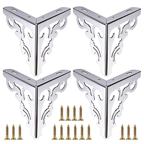 OwnMy 4PCS Metal Furniture Legs Feet, Modern Sofa Cabinet Legs for Repairs - color: Silver