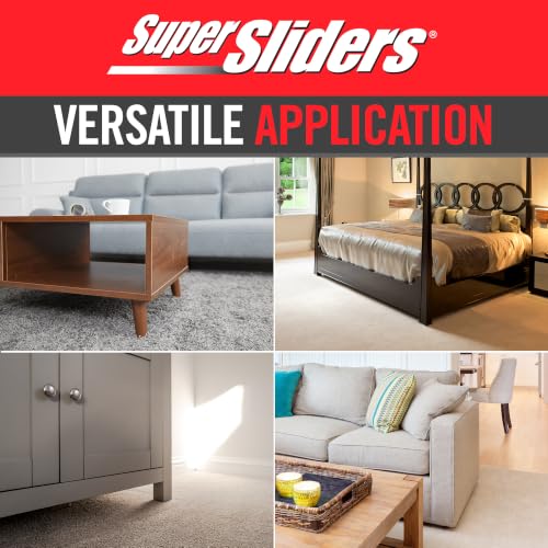 Super Sliders 3-1/2" x 6" Small Oval Reusable Furniture Sliders for Carpet, Anti-Slip Protective Furniture Moving Pads for Beds, Sofas, Dressers, Set of 8, Beige - size: 3-1/2 x 6 Inch Oval, style: For Carpet