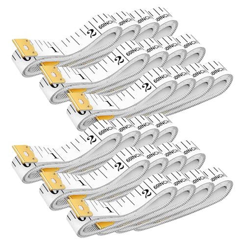 Soft Tape Measure 24 Pack - 60Inch/150cm Flexible Measuring Tape for Body Sewing Tailor & Fabric, Double Scale Ruler for Body Measurements, Craft Supplies (White) - color: 24pcs-white