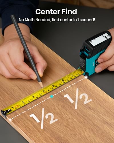 MILESEEY DT20 Digital Laser Tape Measure - color: Blue -Large Font