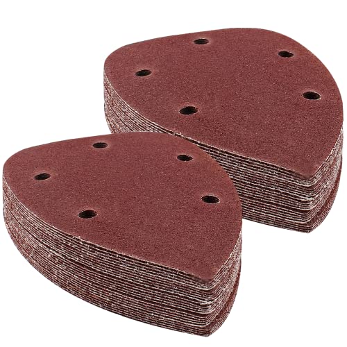 25 Pcs Mouse Detail Sander Sandpaper, 80 Grit, 5 Hole - size: 80 Grit - 25 Pcs