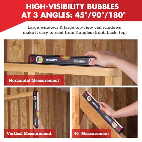 ARROW 16-Inch Level, Magnetic Torpedo Level for Construction, Carpentry - size: Single Level (16")