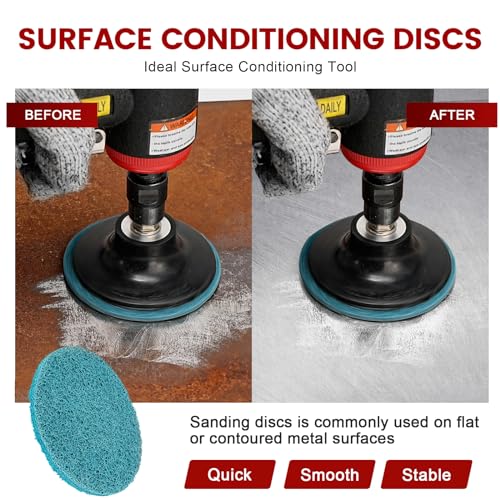 SI FANG 25 Pack 3 inch Sanding Discs Set for Die Grinder, Fits Roloc Pad - size: 3inch Set