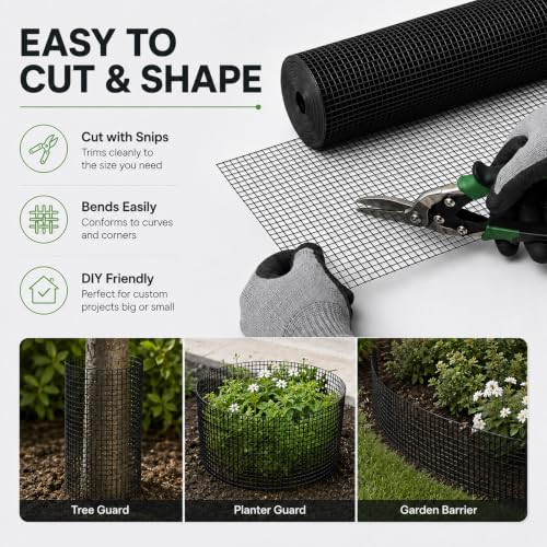 GoldPeak Black Hardware Cloth 1 inch Mesh 48x100 17 Gauge - size: 1x1 inch 48''x100'