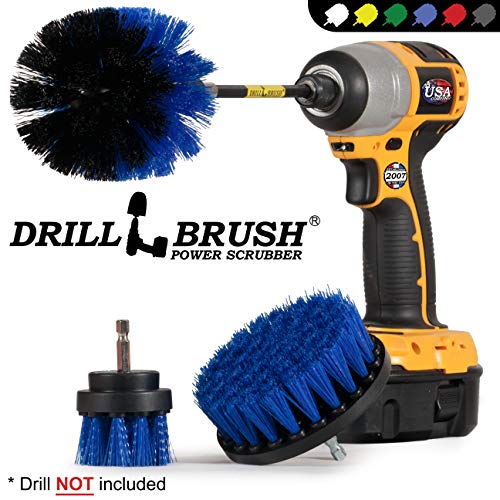 Boat Cleaning Supplies - Hull Cleaning Brush Set - Fishing Boat Scrubbing - color: Blue