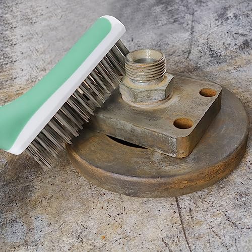 Wire Brush 2Pcs, Stainless Steel Bristle Wire Brushes for Cleaning Rust
