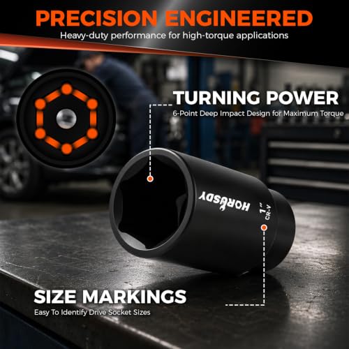 32-Piece 1/2" Drive Impact Socket Set - Metric (10mm–24mm) and SAE (3/8"–1") Deep Socket Set with Extension Bar, Swivel Socket, Adapter, CR-V Steel for Auto Repair - color: 32 Pcs 1/2" Orange