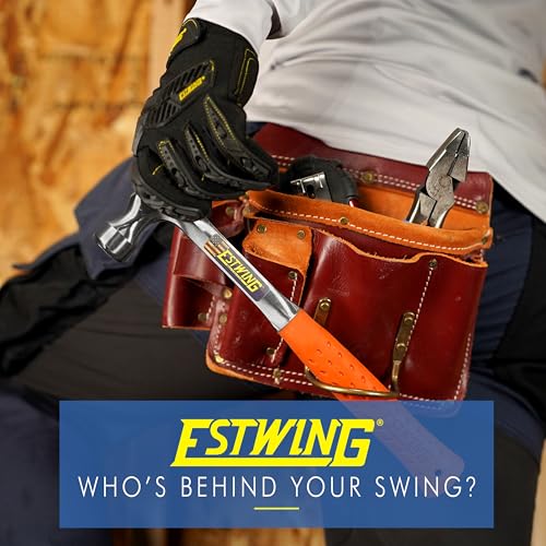 ESTWING Curved Claw Hammer, 20 oz Smooth Face, Shock Reduction Grip, EO-20C - size: 20 oz (Ounces)