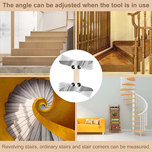 NAACOO Stair Tread Template Tool, with Level&Tape Measure&Carpenter Pencil