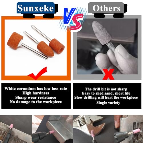 Sanding Drum Set for Most Rotary Tools-Includes 138 Aluminum Oxide Drum Sander Sanding Sleeves (80,120,240 Grit),12 Drum Mandrels and 9 Sanding Bits,Sanding Bits Tool Accessories with Box - color: 159pcs-3 Styles