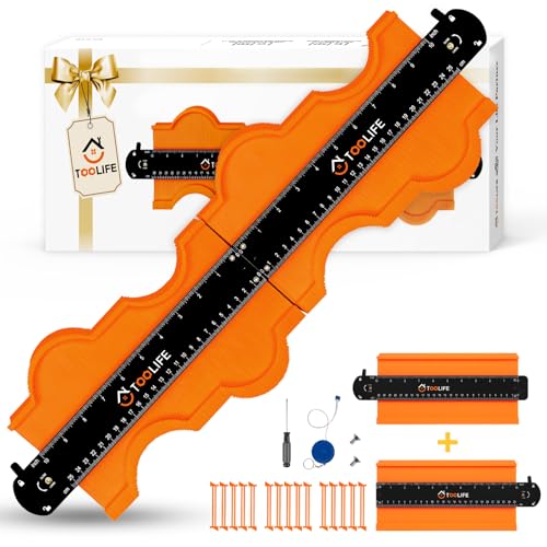 TOOLIFE 20 Inch Connectable Contour Gauge, Gifts for Men, Dad and Husband - style: 20 INCH-CONNECT