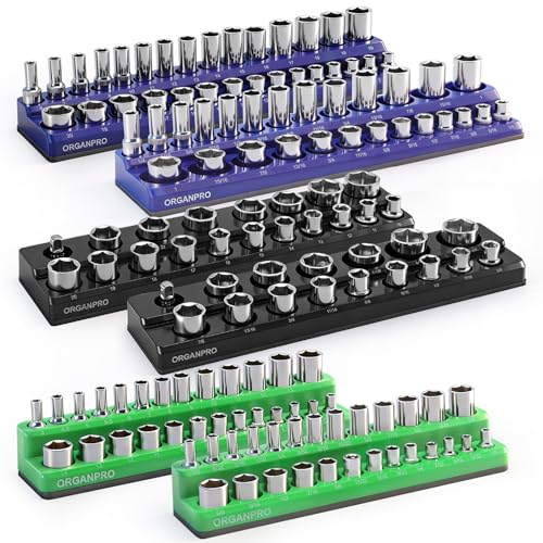 Magnetic Socket Organizer, 143-Socket Holder Tray Set| Strong Base