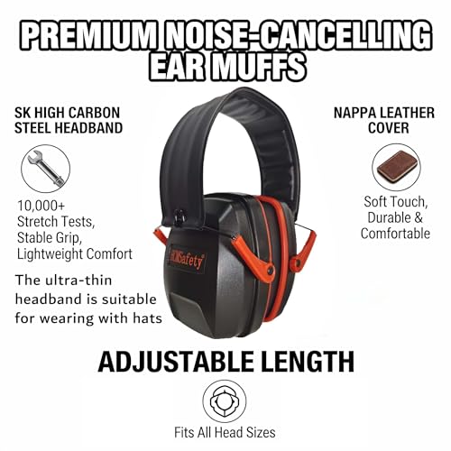 Ear Muffs For Noise Reduction Cancelling SNR 33dB Hearing Protection Headphones Earmuffs Shooting Gun Range Mowing Ultimate Comfort Design High Blocking