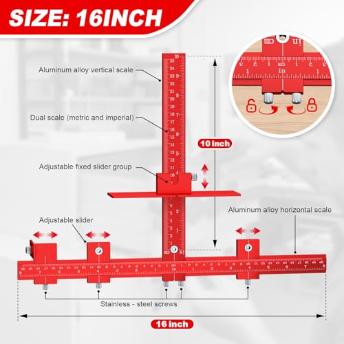 ECY Cabinet Hardware Jig, Adjustable Cabinet Handle Installation Tool